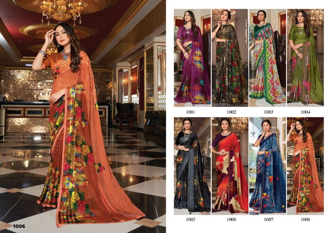 Saroj Dolly Soft Printed Ethnic Wear Satin Latest Designer Saree Collection